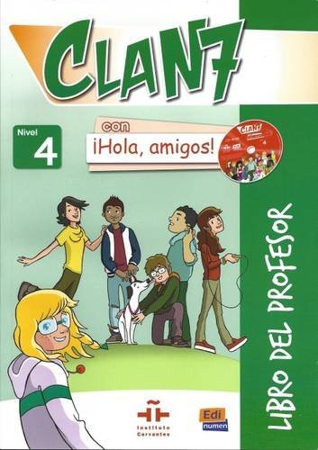 Clan 7 con Hola, amigos! 4 Libro del profesor + CD + Extensión digital купить