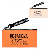 Пенал школьный ТВОИ ПРАВИЛА (оранжевый, без наполнения, 19,5х10 см, светоотражающий полиэстер, молния, шелкография, ПЭТ-пакет) купить