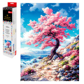 Алмазная мозаика САКУРА У МОРЯ (30*40 см, 25 цветов страз, картонная коробка) купить