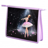 Папка для школьных тетрадей пластиковая БАЛЕРИНА (полипропилен, формат А5, 23.3x20х6.5 см, 1 отделение, молния) купить