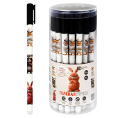 Набор ручек гелевых СЕРДИТЫЕ ЗВЕРИ (ПВХ-тубус, 30 шт., ассорти, неавтоматические, цвет чернил - синий) купить