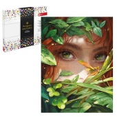 Алмазная мозаика ДЕВУШКА В ЛИСТВЕ (30*40 см, 22 цветов страз, картонная коробка) купить