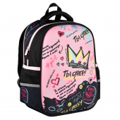 Ранец школьный ТЫ СУПЕР! 27,5x37,5x14,5 см, полиэстер, ЭВА-панель, сублимационная печать, цветной светоотражающий рант, 1 отделение купить