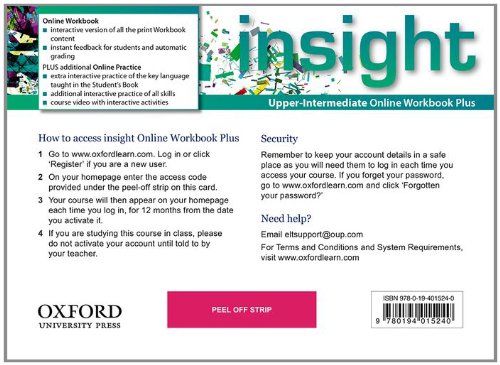 Insight Upper-Intermediate Online Workbook Plus Card with Access Code купить