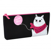 Пенал школьный БАНДАНА БЭНД (черный, без наполнения, полиэстер, аппликация из искусственной кожи, шелкография) купить