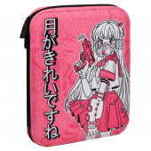 Пенал-органайзер для пишущих принадлежностей школьный КИБЕРАНИМЕ (без наполнения, 16.5х23.5х3 см, полиэстер, молния, сублимационная печать, ПЭТ-пакет) купить