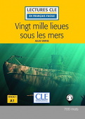 Lecture CLE en français facile 2eme edition Niveau 1/A1: Vingt mille lieues sous les mers - Livre купить