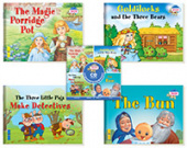 Читаем вместе.Сборник сказок Уровень 2.CD+4 книги (Колобок,Златовласка,Волшебная каша, Три поросенка) купить