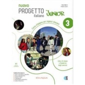 Nuovo Progetto italiano Junior 3 Libro + Quaderno + Tracce audio, QR code + Video купить