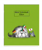 Тетрадь предметная ИНОСТРАННЫЙ ЯЗЫК (48 л., А5+, вн.блок - клетка, белый офсет, мягкий переплёт) купить