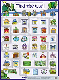 Найди дорогу . Find the way. Наглядное пособие на англ.яз. купить