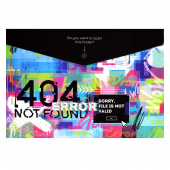 Папка для школьных тетрадей пластиковая ОШИБКА 404 (полипропилен, формат А4, 33x23.5 см, 1 отделение, кнопка) купить