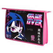 Папка для школьных тетрадей пластиковая КИБЕРАНИМЕ (полипропилен, формат А4, 33х23х7 см, молния) купить