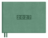 Еженедельник датированный 2027 ESCALADA ЛЁН ЗЕЛЁНЫЙ (размер 181х127 мм, 64 л., мягкий переплёт, искусственная кожа) купить