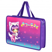 Папка для школьных тетрадей пластиковая ЧИБИ (полипропилен, 500 мкм, формат А4, 34х25х9.5 см, 1 отделение, с ручками) купить