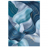 Ежедневник недатированный СИНИЕ ПОЛОТНА (А5, 80 листов, интегральный переплёт, вельвет, тиснение цветной фольгой) купить