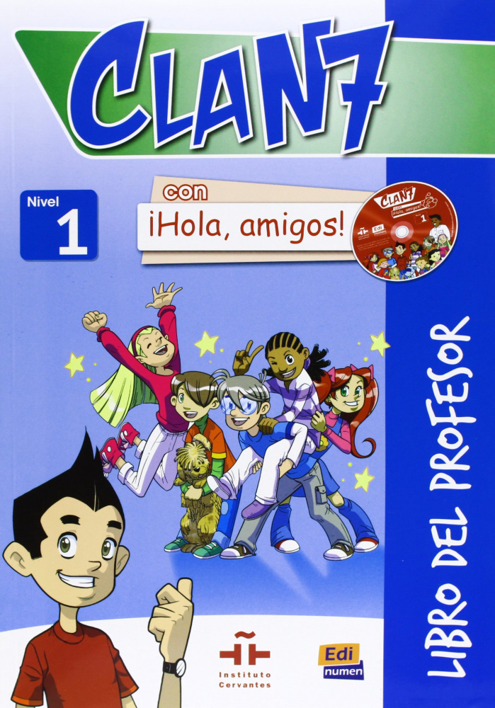 Clan 7 con Hola, amigos! 1 Libro del profesor + CD + Extensión digital купить