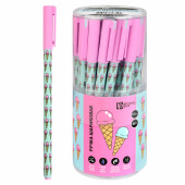 Набор ручек шариковых МОРОЖЕНОЕ (ПВХ тубус, 30 шт., неавтоматические, цвет чернил - синий) купить