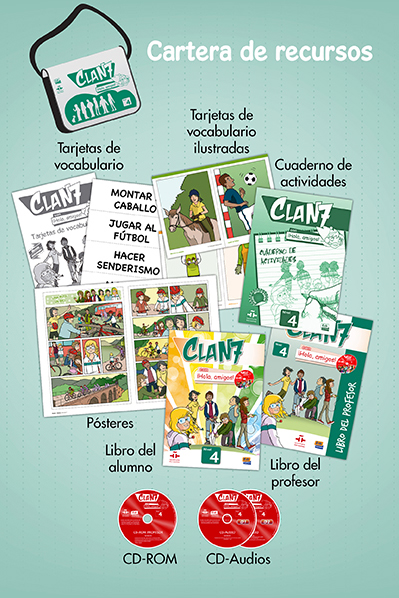 Clan 7 con Hola, amigos! 4 Cartera de recursos para el profesor купить