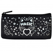 Пенал школьный МЕДЖИК КОТ (без наполнения, 19х9х1.5 см, полиэстер, молния, голографическая печать, ПЭТ-пакет) купить