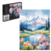 Картина по номерам ГОРНЫЙ ПЕЙЗАЖ (30х40 см, 20 цветов, с акриловыми красками и кистями, картонная коробка) купить