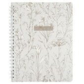 Тетрадь ЦВЕТОЧНЫЙ ПАТТЕРН (80 л., А5, вн.блок - клетка, белый офсет, гребень) купить