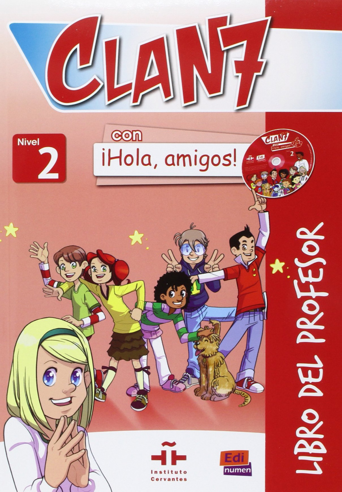 Clan 7 con Hola, amigos! 2 Libro del profesor + CD + Extensión digital купить