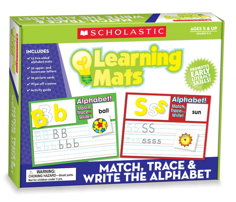 Learning Mats: Match, Trace & Write the Alphabet купить