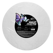 Холст художественный на картоне белый БАБОЧКИ, 30х30 см, форма: круглая, грунтованный купить