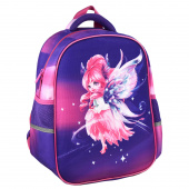 Ранец школьный ФЕЯ 27,5x37,5x14,5 см, полиэстер, ЭВА-панель, сублимационная печать, цветной светоотражающий рант, 1 отделение купить