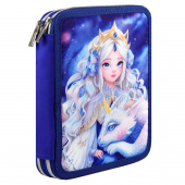 Пенал-органайзер для пишущих принадлежностей школьный ПРИНЦЕССА С ДРАКОНОМ (без наполнения, 19,5*23*5 см, полиэстер, молния, сублимационная печать) купить
