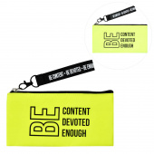 Пенал школьный ТВОИ ПРАВИЛА (желтый, без наполнения, 19,5х10 см, светоотражающий полиэстер, молния, шелкография, ПЭТ-пакет) купить