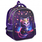 Ранец школьный ВОЛШЕБНЫЙ КОТ 27,5x37,5x14,5 см, полиэстер, ЭВА-панель, сублимационная печать, 1 отделение купить