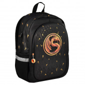 Ранец школьный ОГНЕННЫЙ ДРАКОН 29,5х41х15 см, искусственная кожа, 3D-дизайн, печать на лямках, шелкография, 1 отделение купить