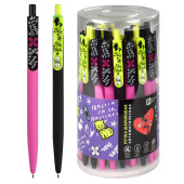 Набор ручек шариковых ПАНК (ПЭТ-тубус, 30 шт., ассорти, автоматические, цвет чернил - синий) купить