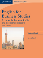 English for Business Studies (Third Edition) Teacher's Book купить
