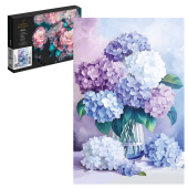 Картина по номерам БУКЕТ ГОРТЕНЗИЙ (20х30 см, 15 цветов, с акриловыми красками и кистями, картонная коробка) купить