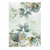 Ежедневник недатированный ВЕСЕННИЕ ВЕТВИ (А5, 80 листов, интегральный переплёт, вельвет, тиснение цветной  фольгой) купить