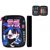 Пенал-органайзер для пишущих принадлежностей школьный КИБЕРАНИМЕ (без наполнения, 16.5х23.5х3 см, полиэстер, молния, сублимационная печать, ПЭТ-пакет) купить