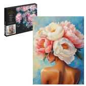 Картина по номерам ДЕВУШКА-ПИОН (30х40 см, 20 цветов, с акриловыми красками и кистями, картонная коробка) купить