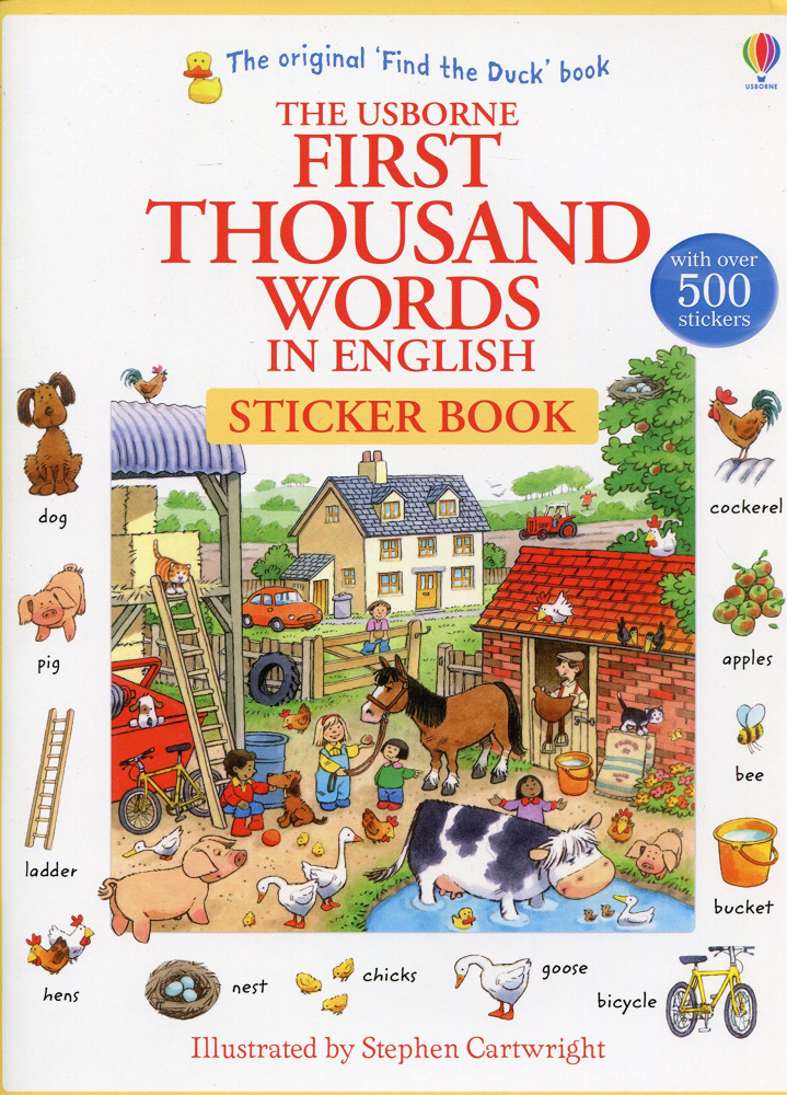 First Thousand Words in English Sticker Book купить