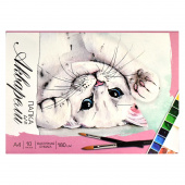 Папка для акварели КОТИК, формат А4, 10 листов, папка с клапанами купить