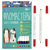 Набор фломастеров АРТ-БРАТВА (12 цв., двусторонние, смываемые чернила) купить