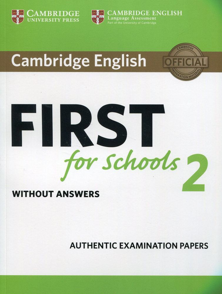 Cambridge English First for Schools 2 Student's Book without answers купить