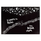 Папка для школьных тетрадей пластиковая ПАНК 2 (полипропилен, формат А4, 33x23.5 см, 1 отделение, кнопка) купить