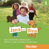 Jana und Dino 1 Medienpaket (2 Audio-CDs und 1 DVD zum Kursbuch) купить