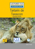 Lecture CLE en français facile 2eme edition Niveau 1: Tartarin de Tarascon - Livre + CD купить