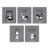 Комплект тетрадей школьных ученических (5 штук), А5+, 48 л, вн.блок - клетка, (ПАНДА-ВАЙБ) купить