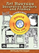 Art Nouveau Decorative Borders and Frames CD-ROM and Book купить