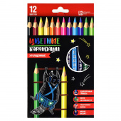 Набор цветных карандашей деревянных ЕНОТ-ПУХЛЯШ (12 цв., картонная коробка с европодвесом и вырубкой) купить